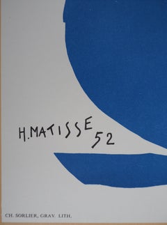 Blue Nude Resting - Vintage lithograph exhibition poster # Mourlot