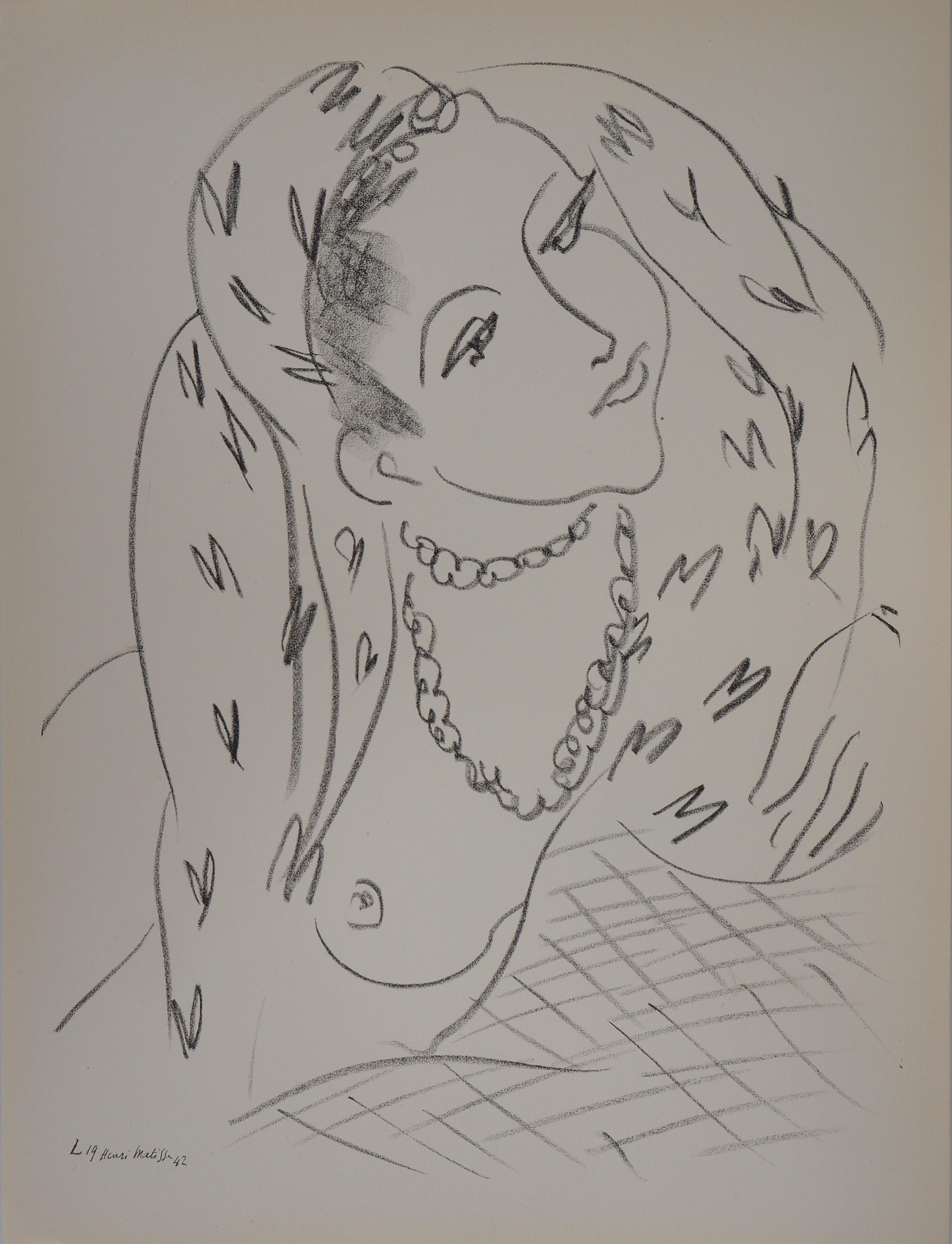 (after) Henri Matisse Portrait Print - Bohemian Woman : The Fortune Teller - Lithograph, 1943 