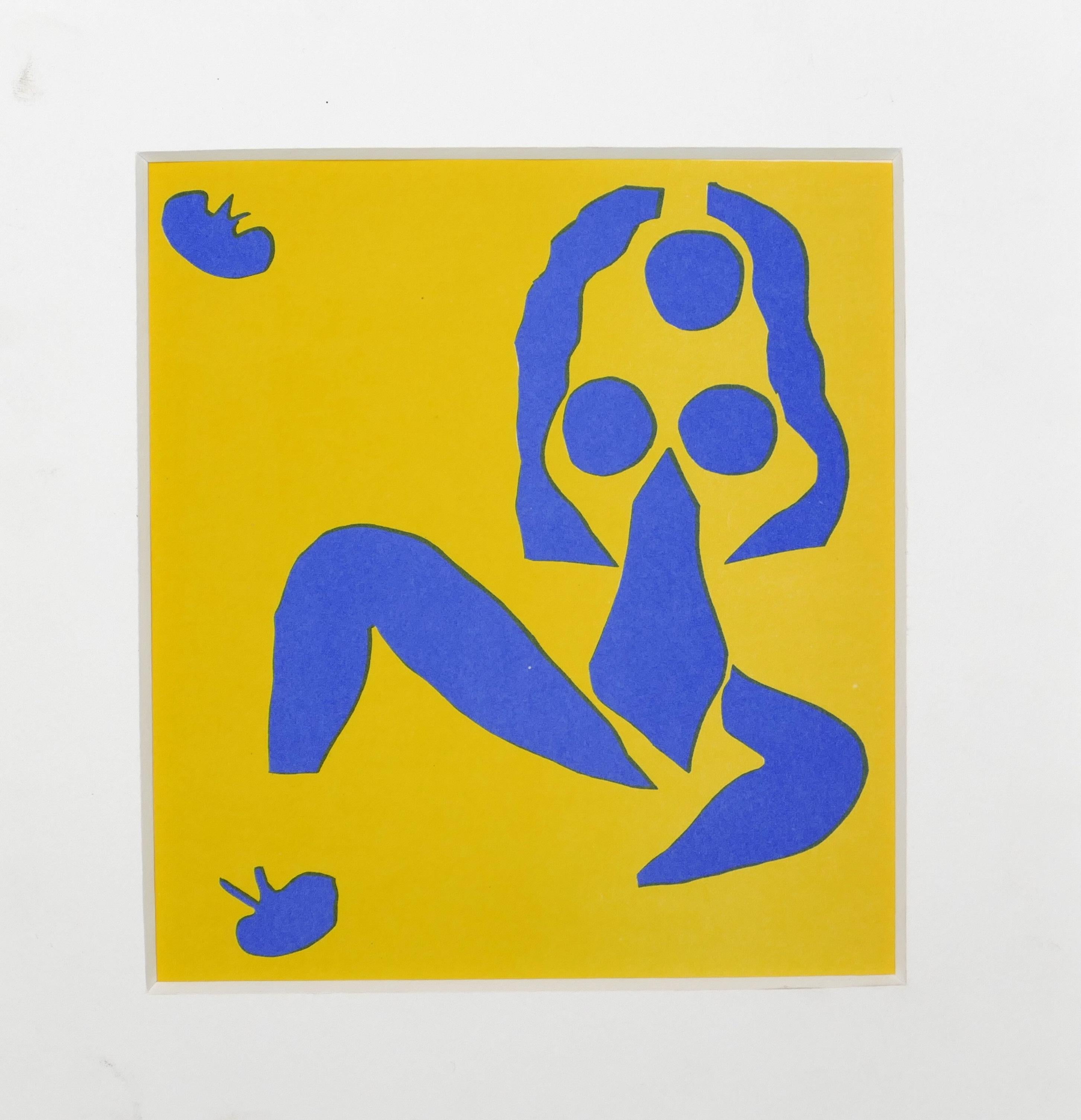 Composition in Blue and Yellow - Original Lithograph After Henri Matisse - 1960s - Print by (after) Henri Matisse