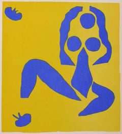 Composition in Blue and Yellow - Original Lithograph After Henri Matisse - 1960s