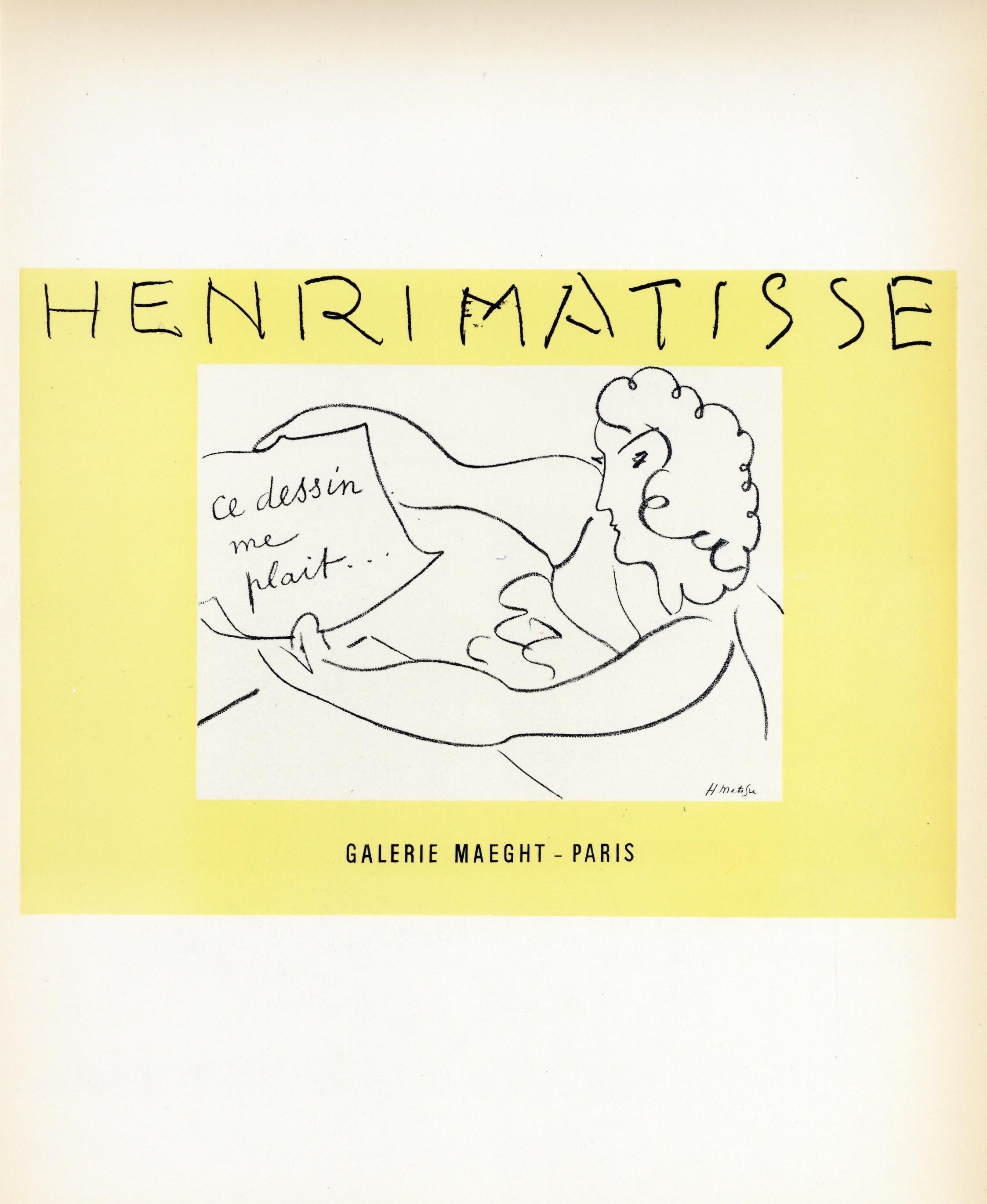 "Exposition de Dessins" lithograph poster - Print by (after) Henri Matisse
