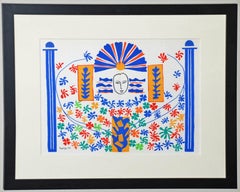 Henri Matisse Lithograph Print, 1958, Framed, Apollon, The Last Works of Matisse