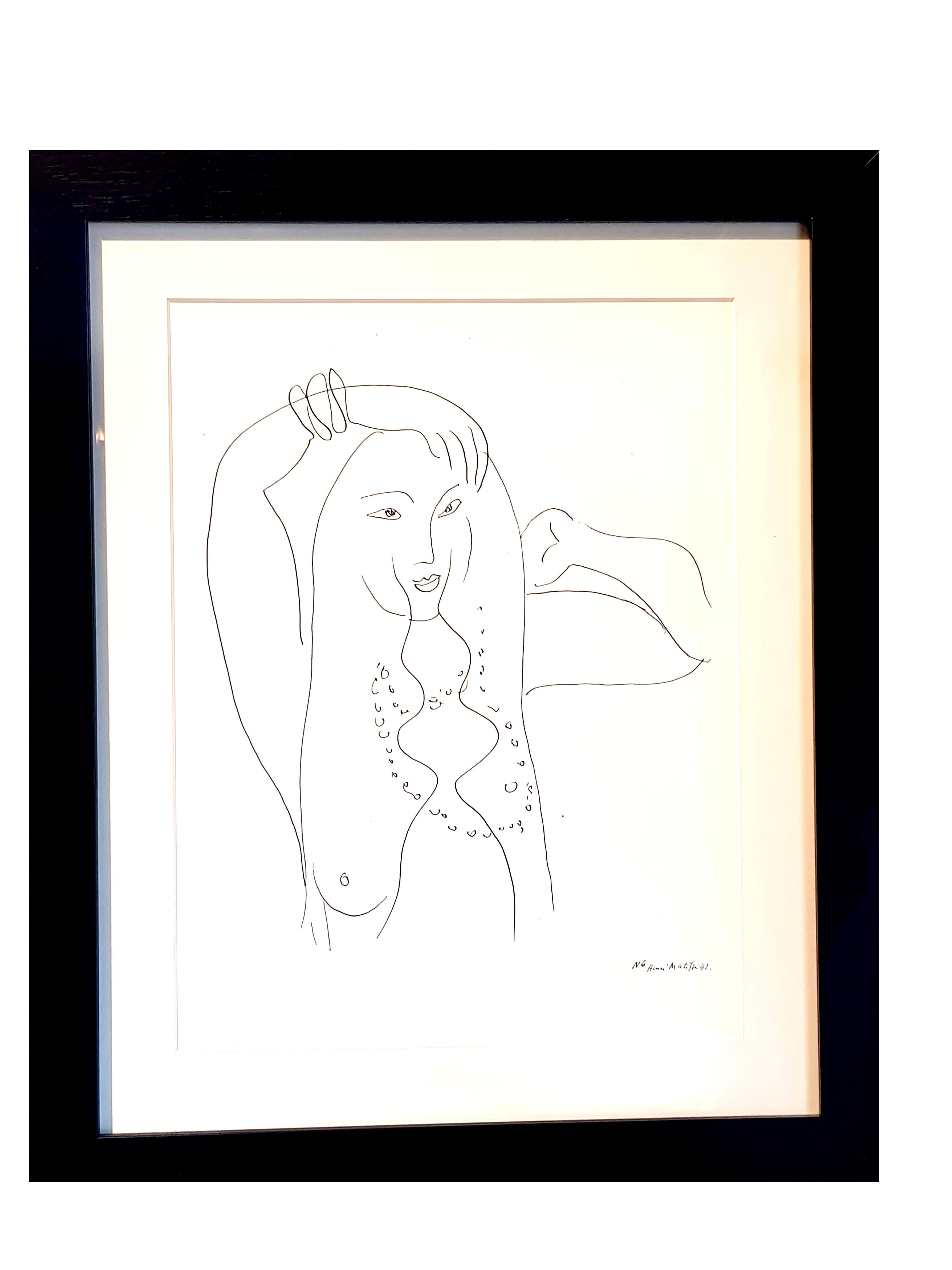 (after) Henri Matisse Portrait Print - Henri Matisse (After) - Lithograph - Woman