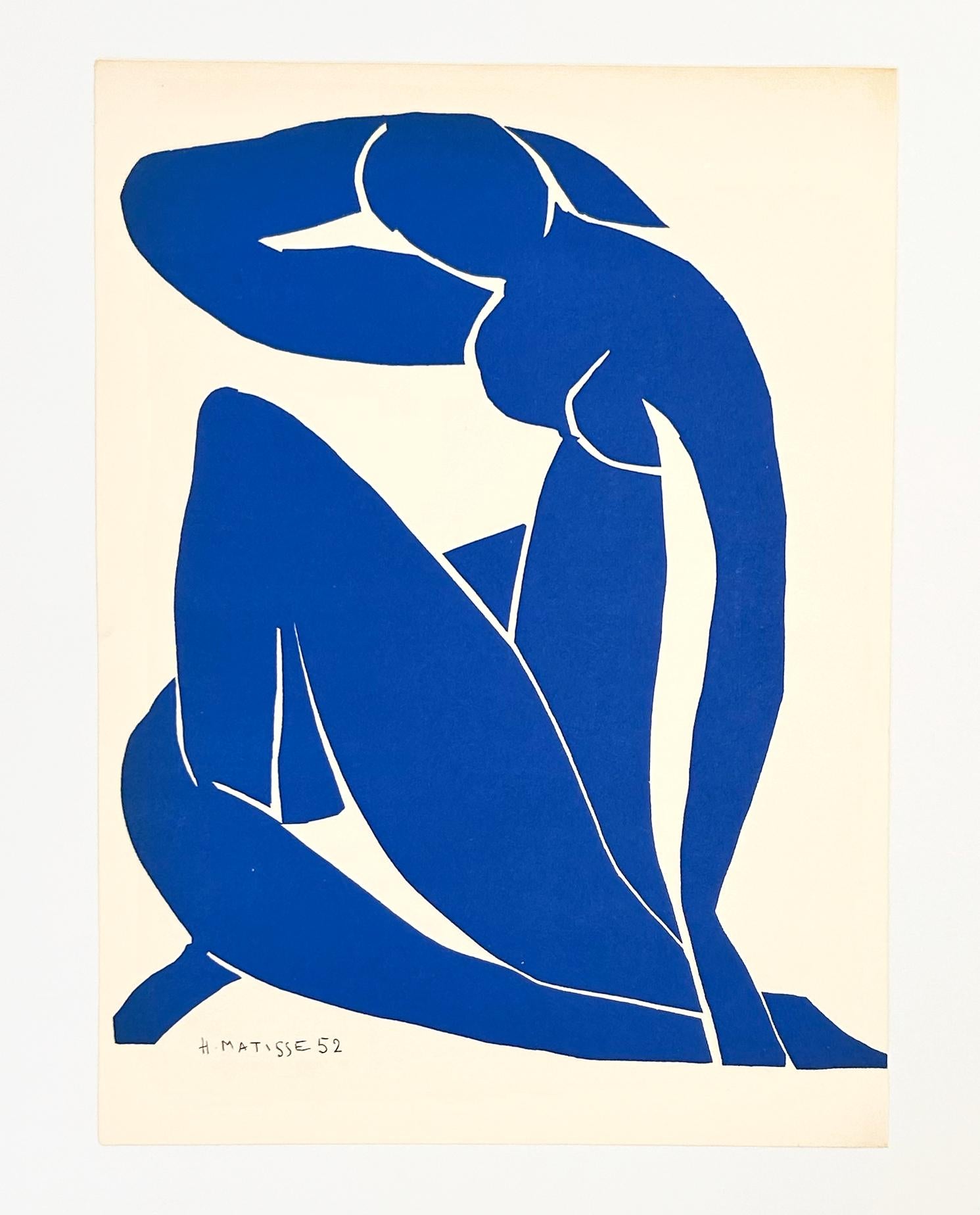 Artist: Henri Matisse (after)
Title: Nus Bleus II
Portfolio: The Last Works of Henri Matisse 
Medium: Lithograph
Year: 1958
Edition: 2000
Framed Size: 22