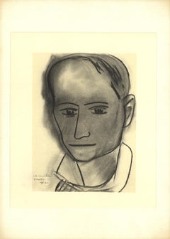 Henri Matisse-Charles Baudelaire-16" x 11.5"-Lithograph-1954-Brown, Gray