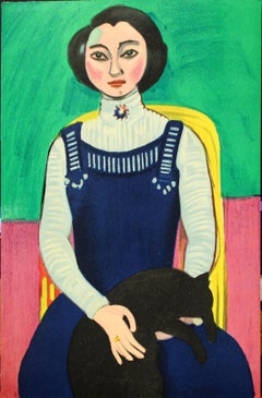 Henri Matisse - 'Marguerite au chat noir' Plate Signed from Portraits