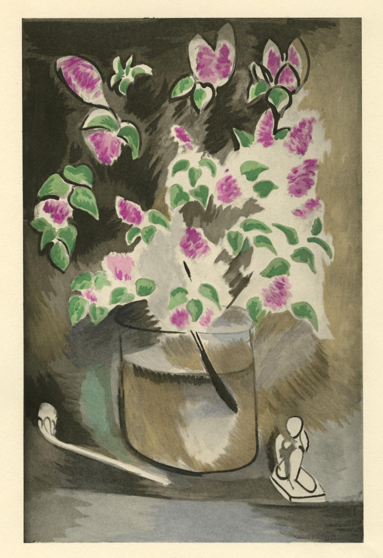"Pochoir "La Branch de lilas