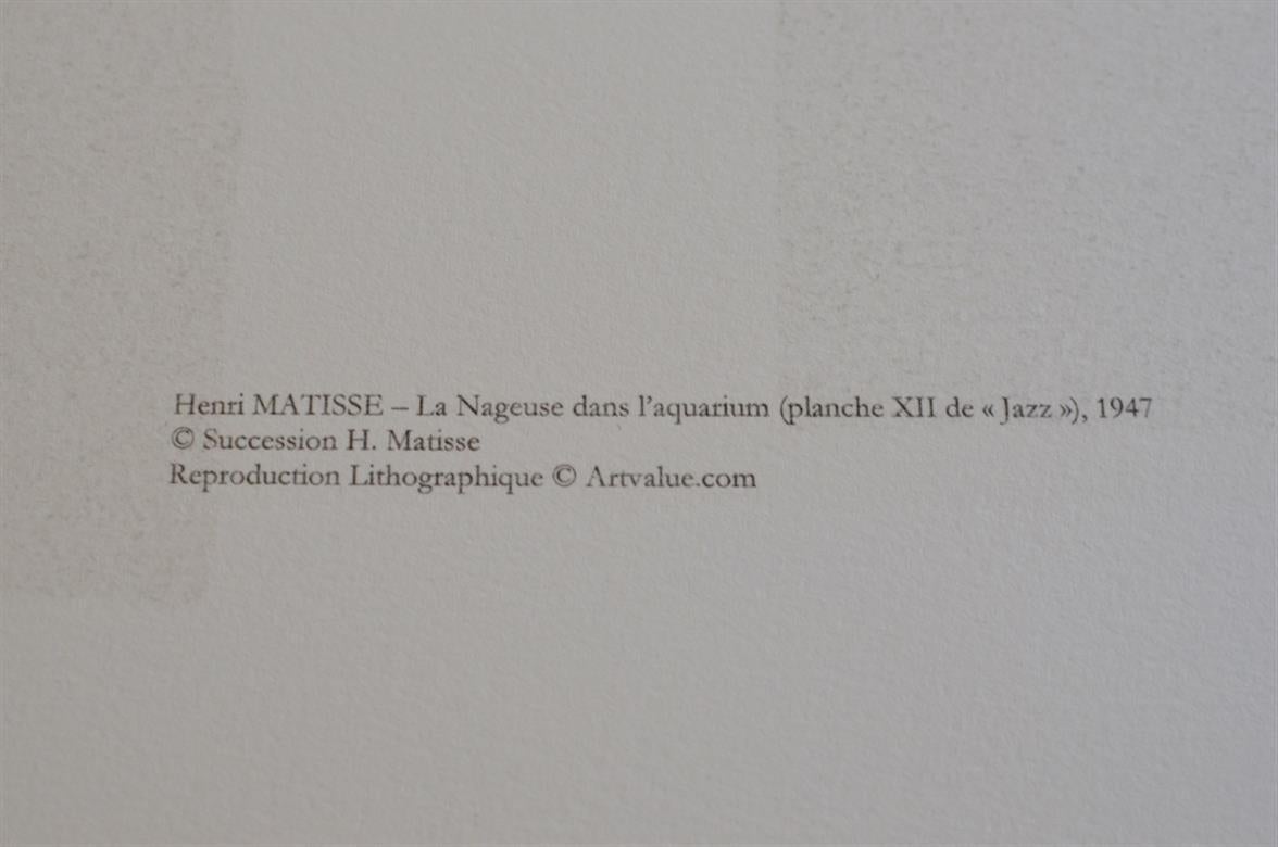 La Nageuse dans l'aquarium - Print by (after) Henri Matisse