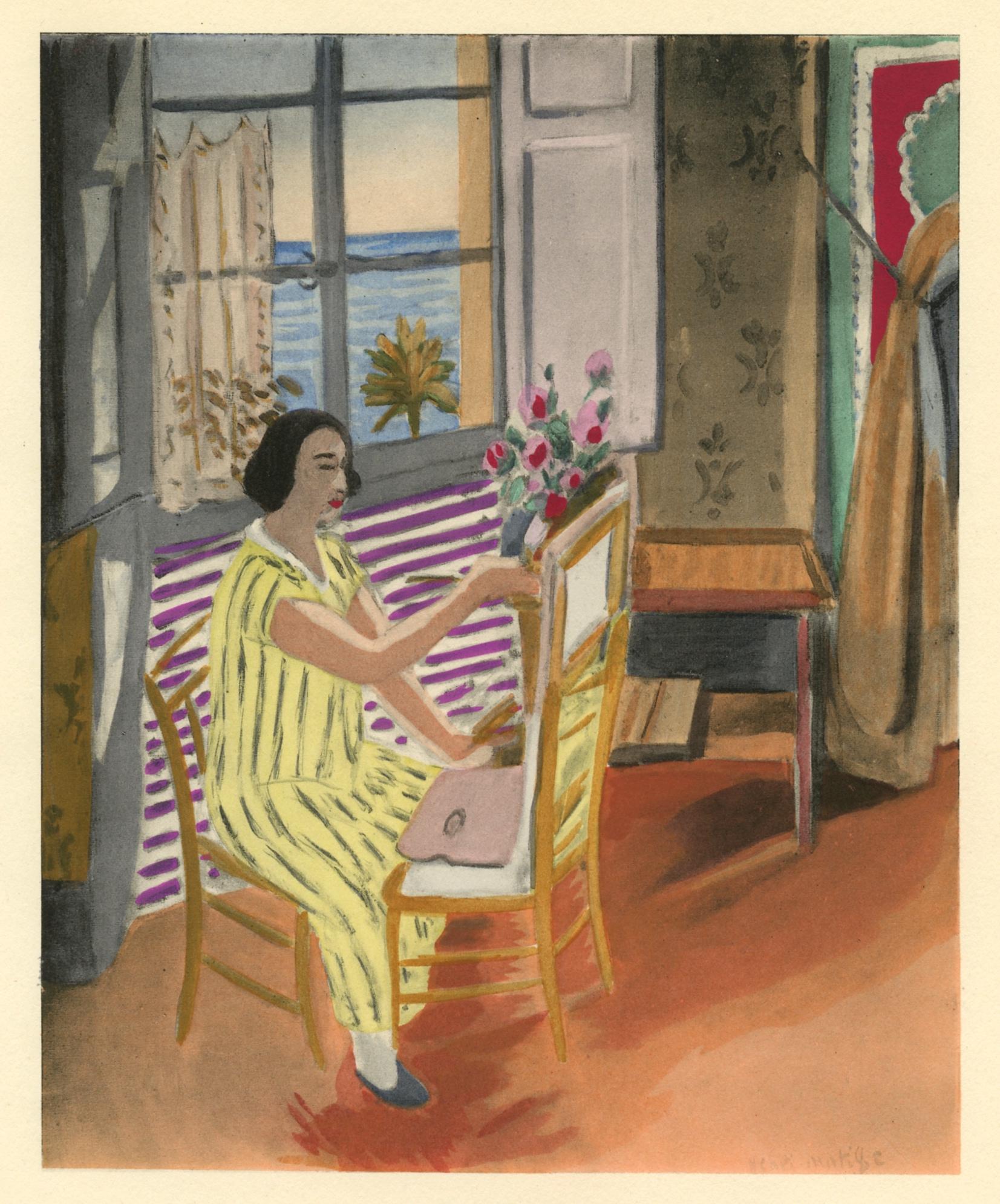 (after) Henri Matisse Portrait Print - "La seance du matin" pochoir
