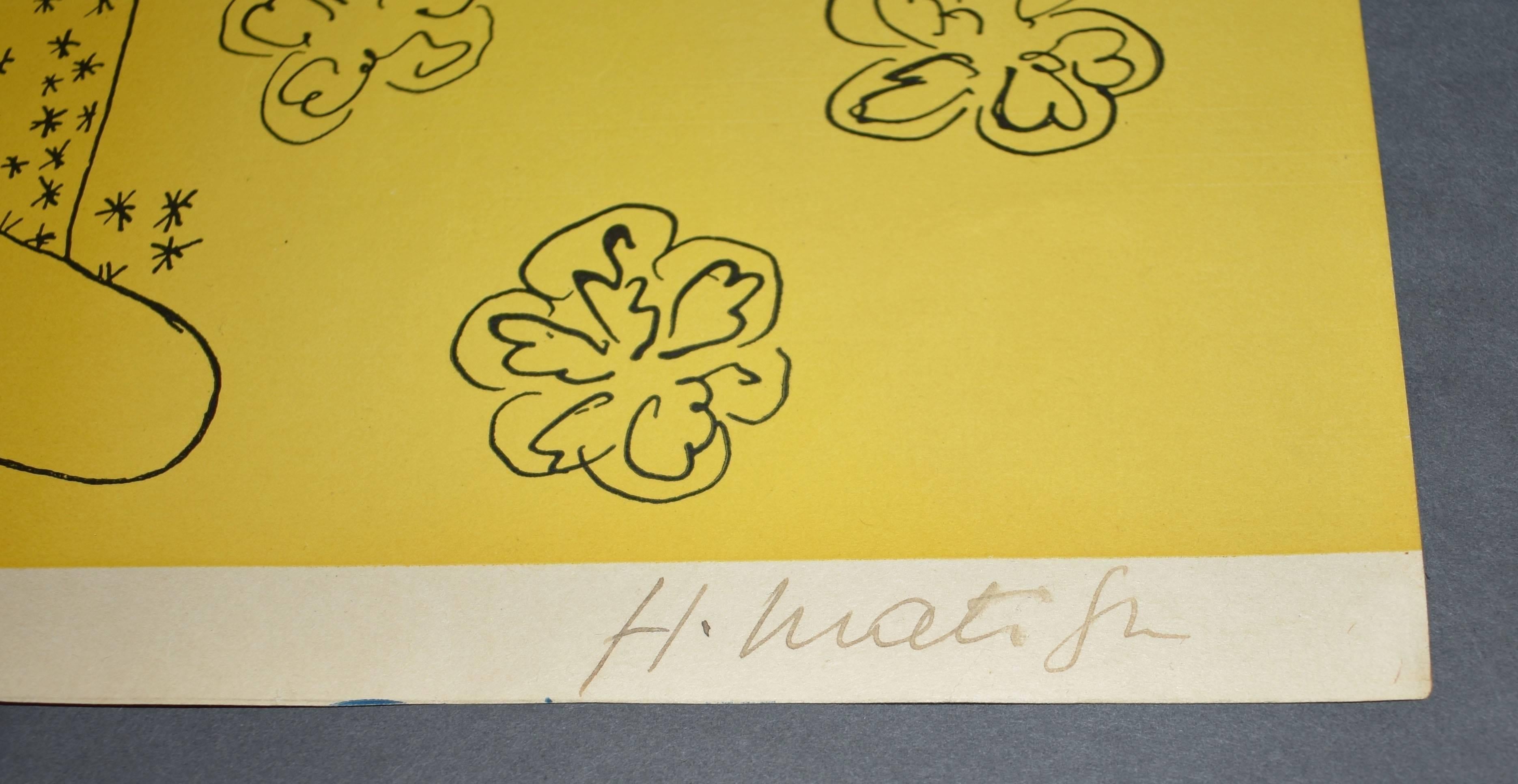 La Vierge et l'Enfant - Yellow Abstract Print by (after) Henri Matisse