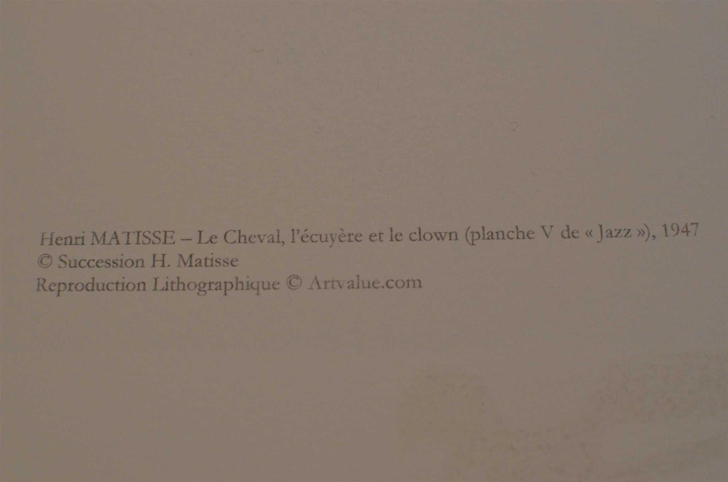 Le cheval, l'écuyère et le clown - Fauvist Print by (after) Henri Matisse