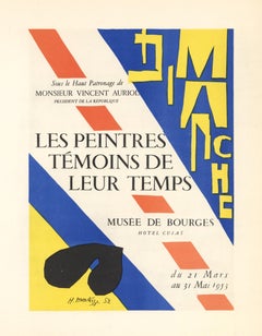 Vintage "Les Peintres Temoins de leur Temps" lithograph poster