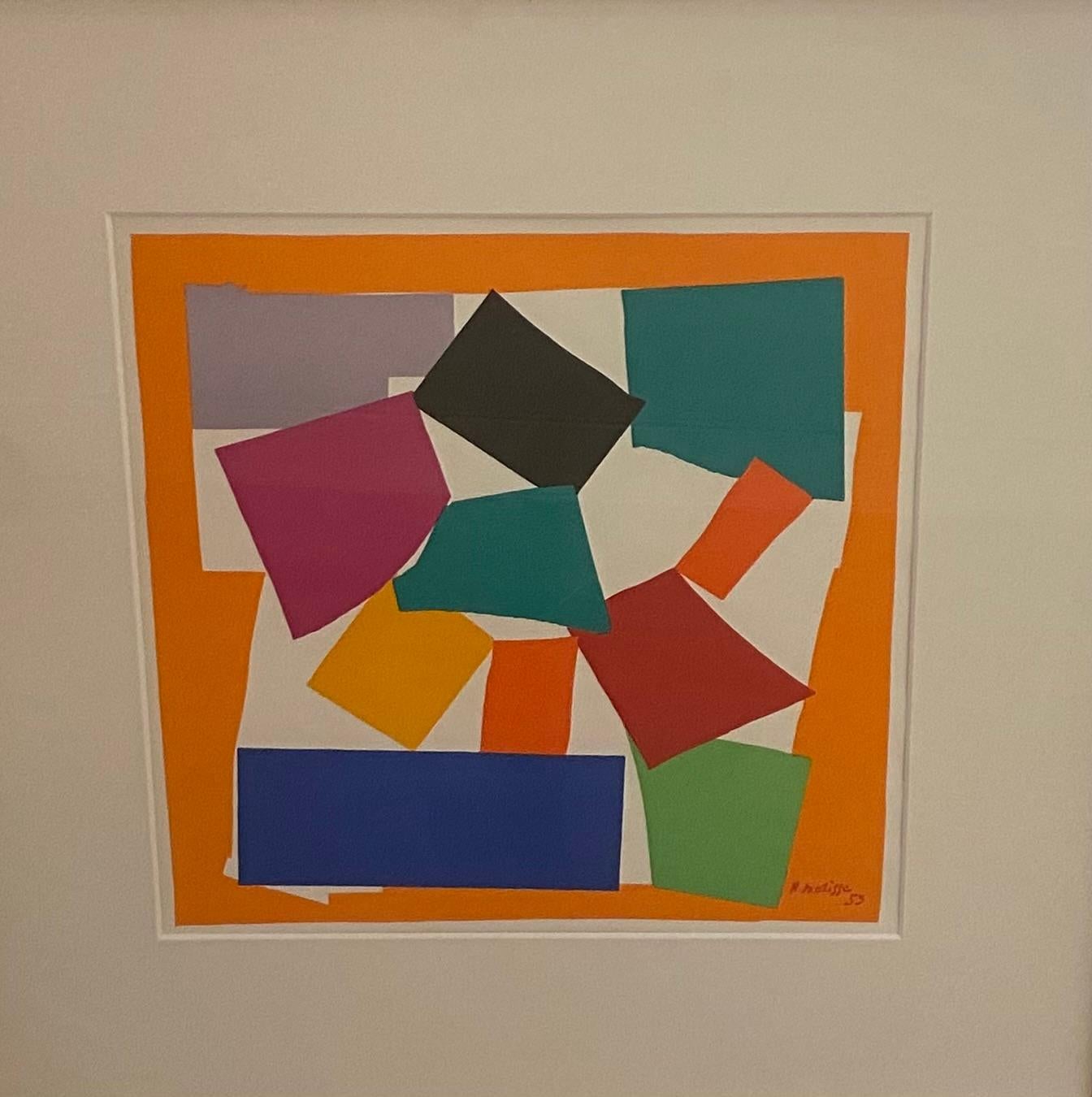 (after) Henri Matisse Abstract Print - L'escargot - lithograph from latest works of Matisse modern abstract art