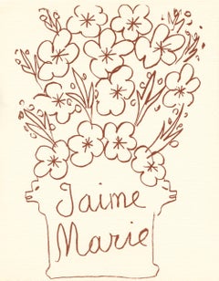 Retro lithograph for Florilege des amours de Ronsard