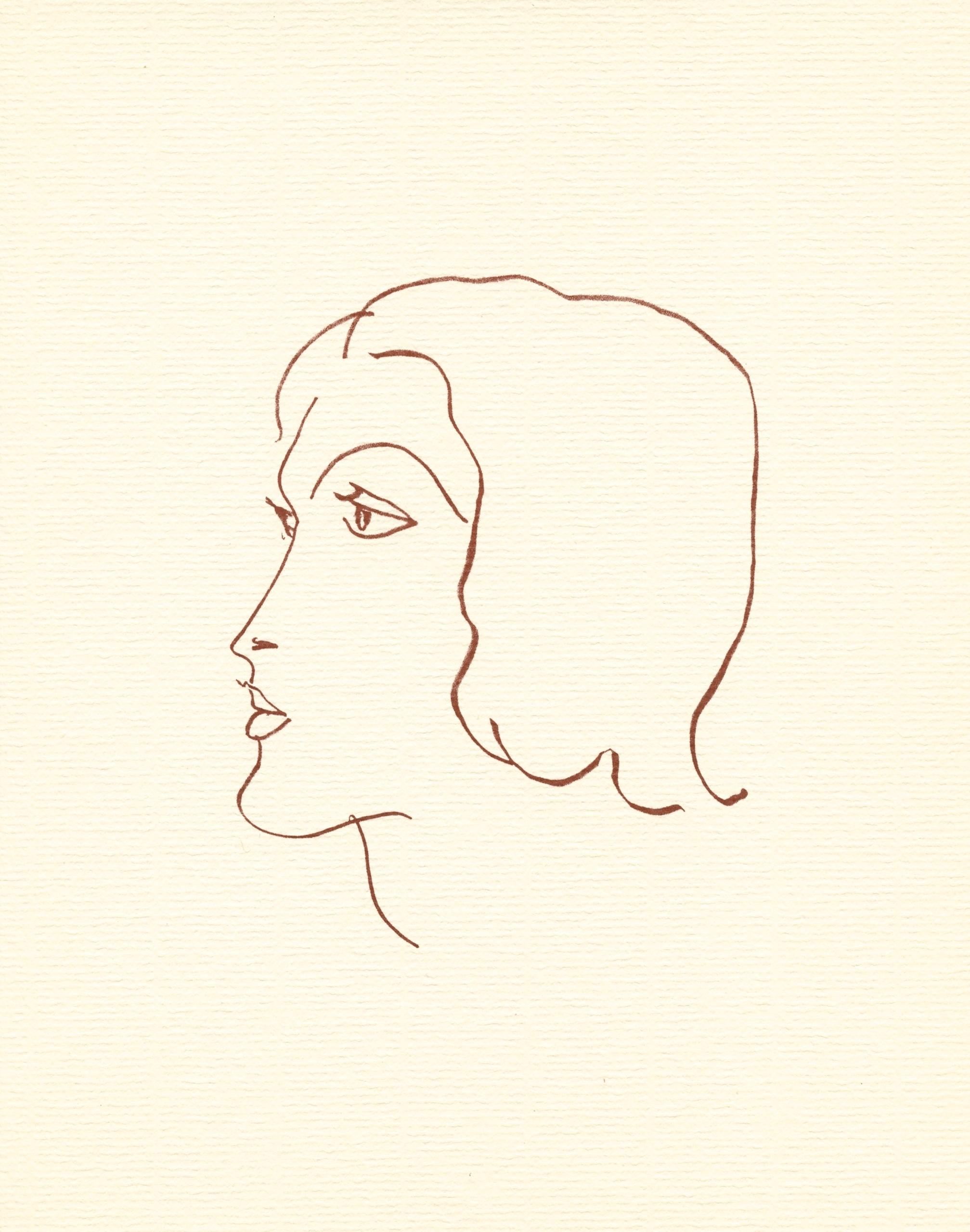 (after) Henri Matisse Portrait Print - lithograph for Florilege des amours de Ronsard