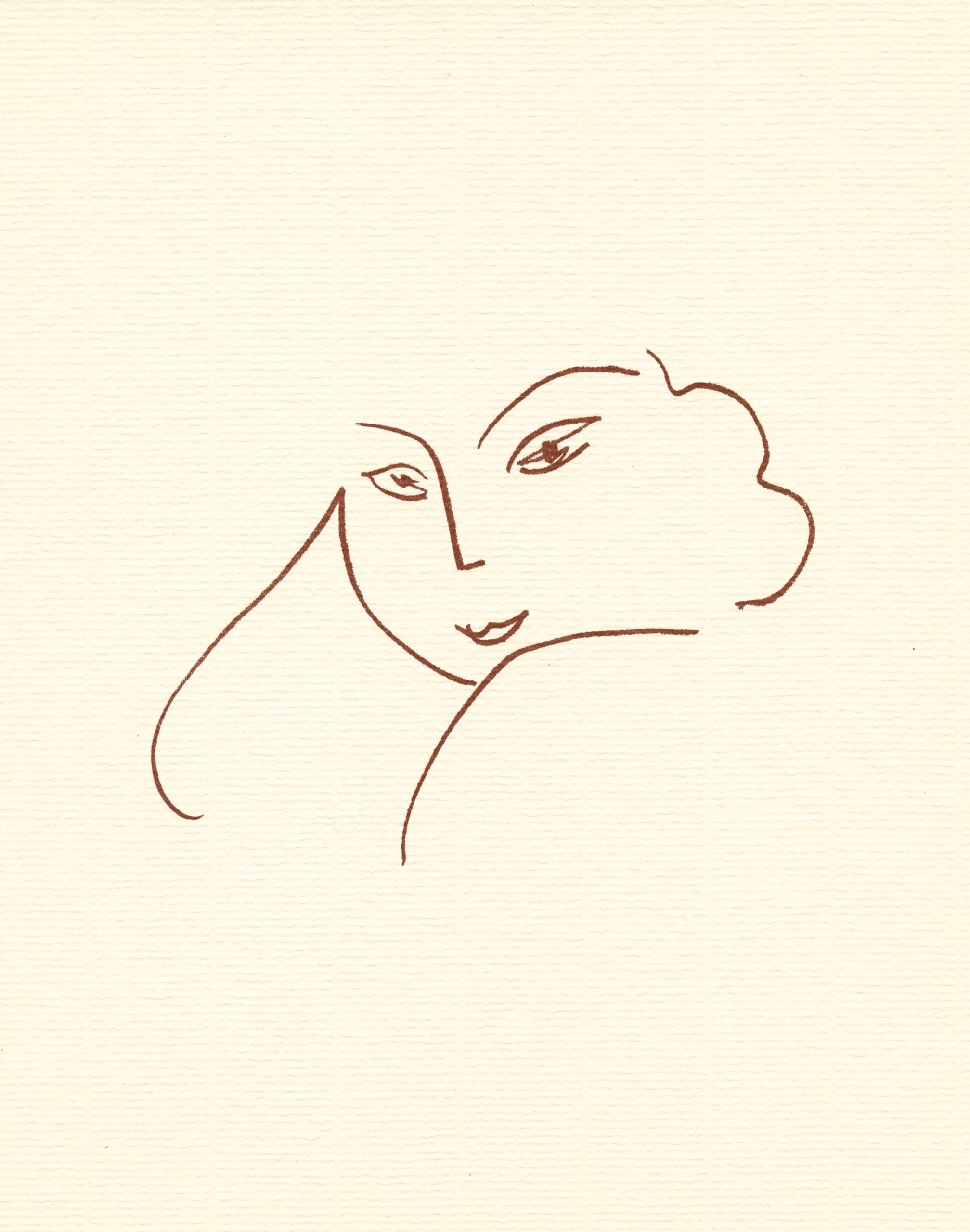 Portrait Print (after) Henri Matisse - Lithographie pour Florilege des amours de Ronsard