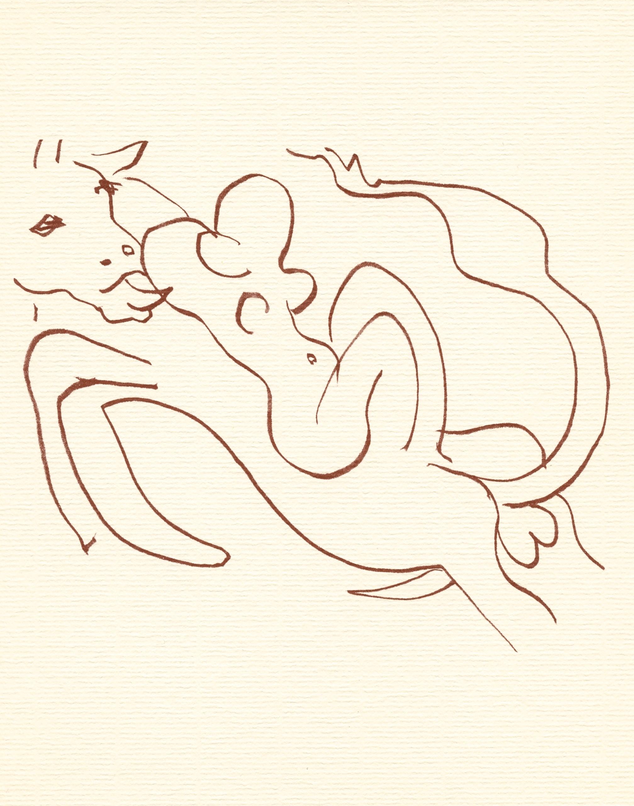 litografía para Florilege des amours de Ronsard - Print de (after) Henri Matisse