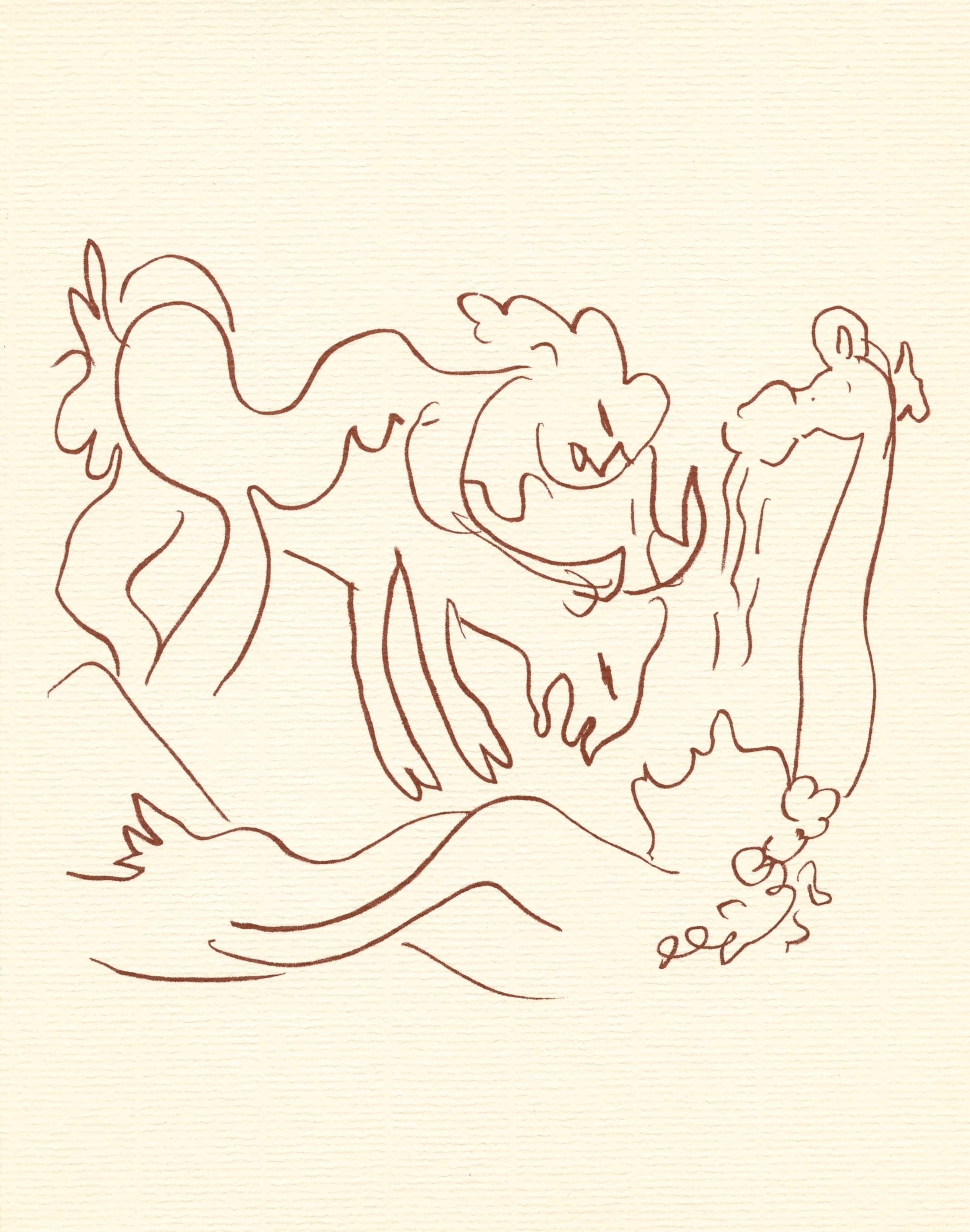 (after) Henri Matisse Portrait Print - lithograph for Florilege des amours de Ronsard