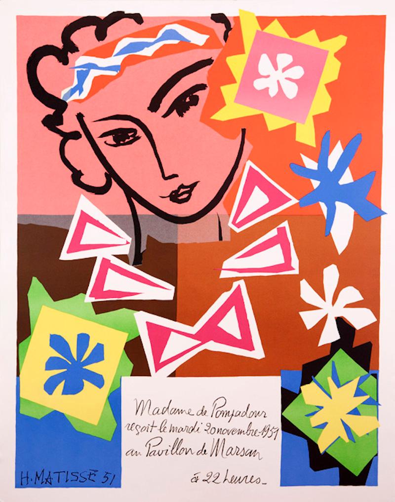 (after) Henri Matisse Print - Madame de Pompadour by Henri Matisse - vintage poster