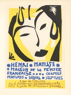 Retro "Maison de la Pensee" lithograph poster