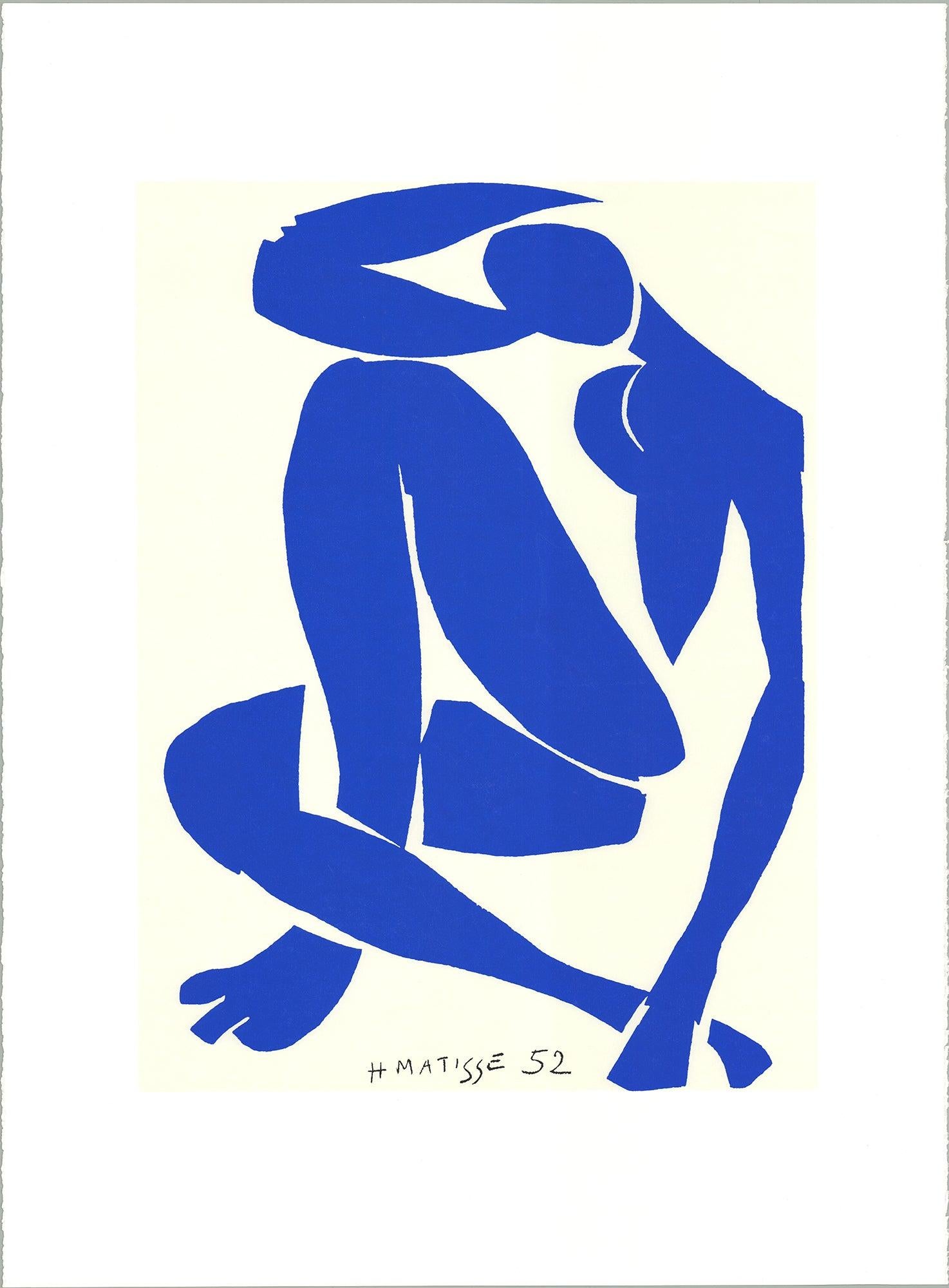 Matisse Blue Nude IV Serigraph, Late 20th Century, 30x22\"