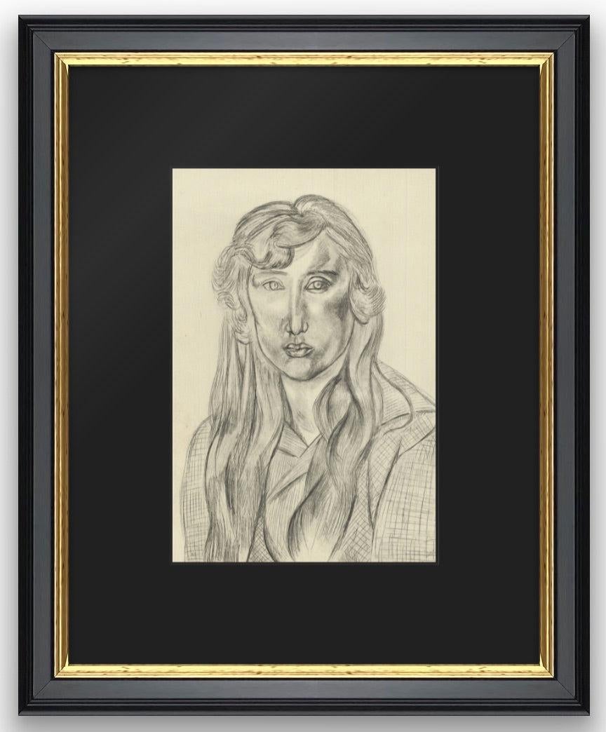 Matisse-Portrait of a woman with hair draping - Print by (after) Henri Matisse