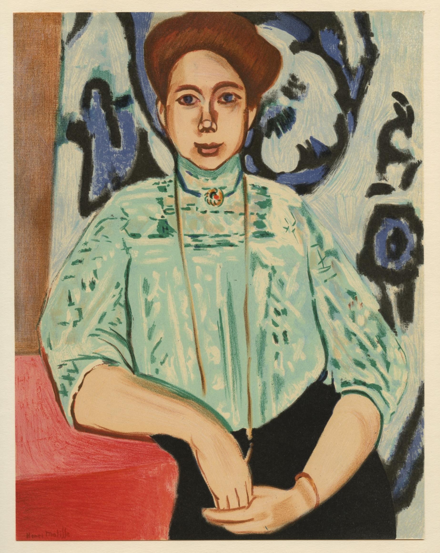 (after) Henri Matisse Portrait Print - "Mme Greta Moll" lithograph
