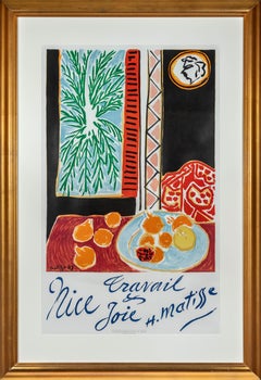 Nice, Travail et Joie Lithograph Print, Framed, 20th Century