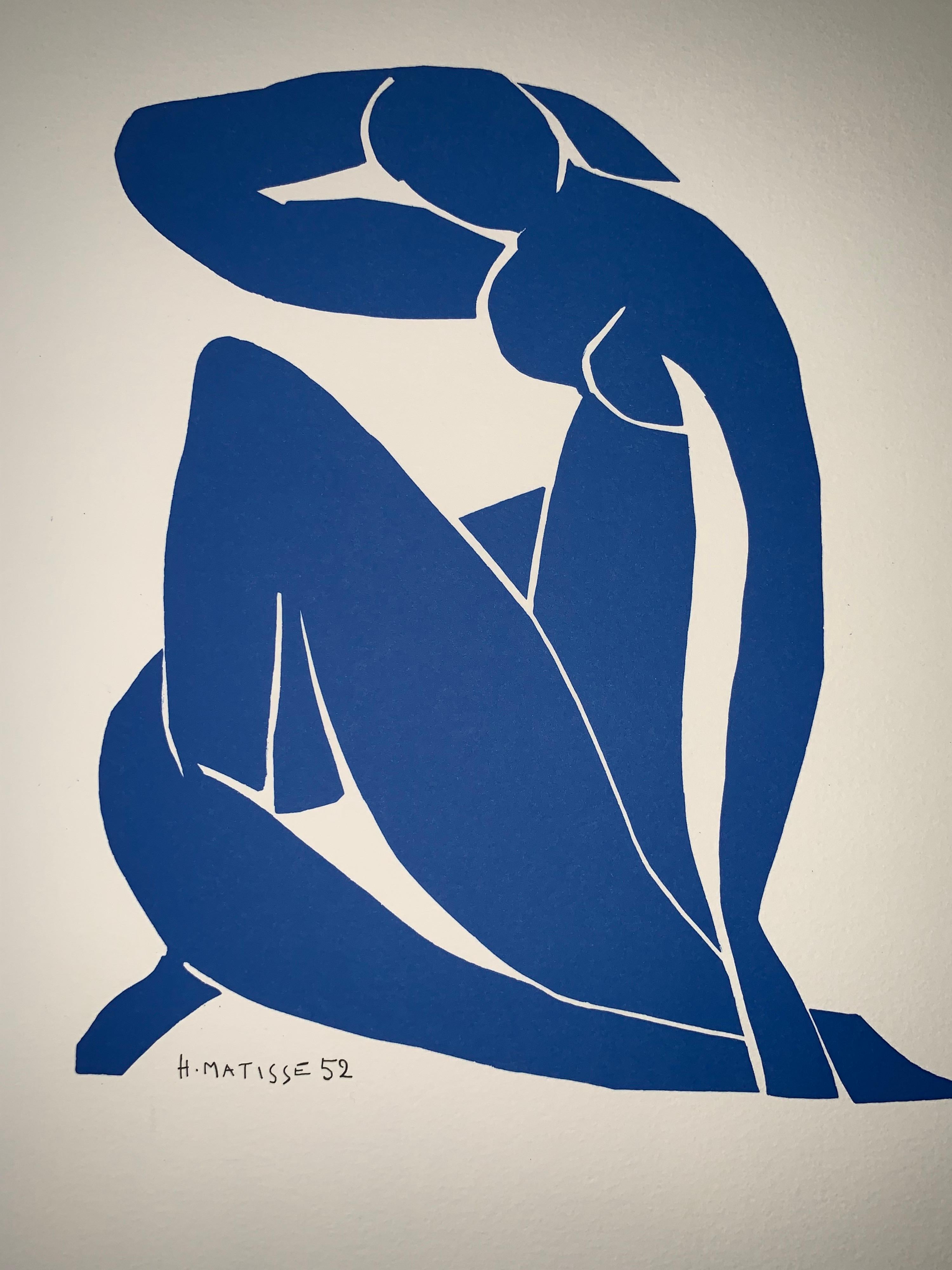 Nu Bleu II-Platte signiert - Henri Matisse Farblithographie - 2007 – Print von (after) Henri Matisse