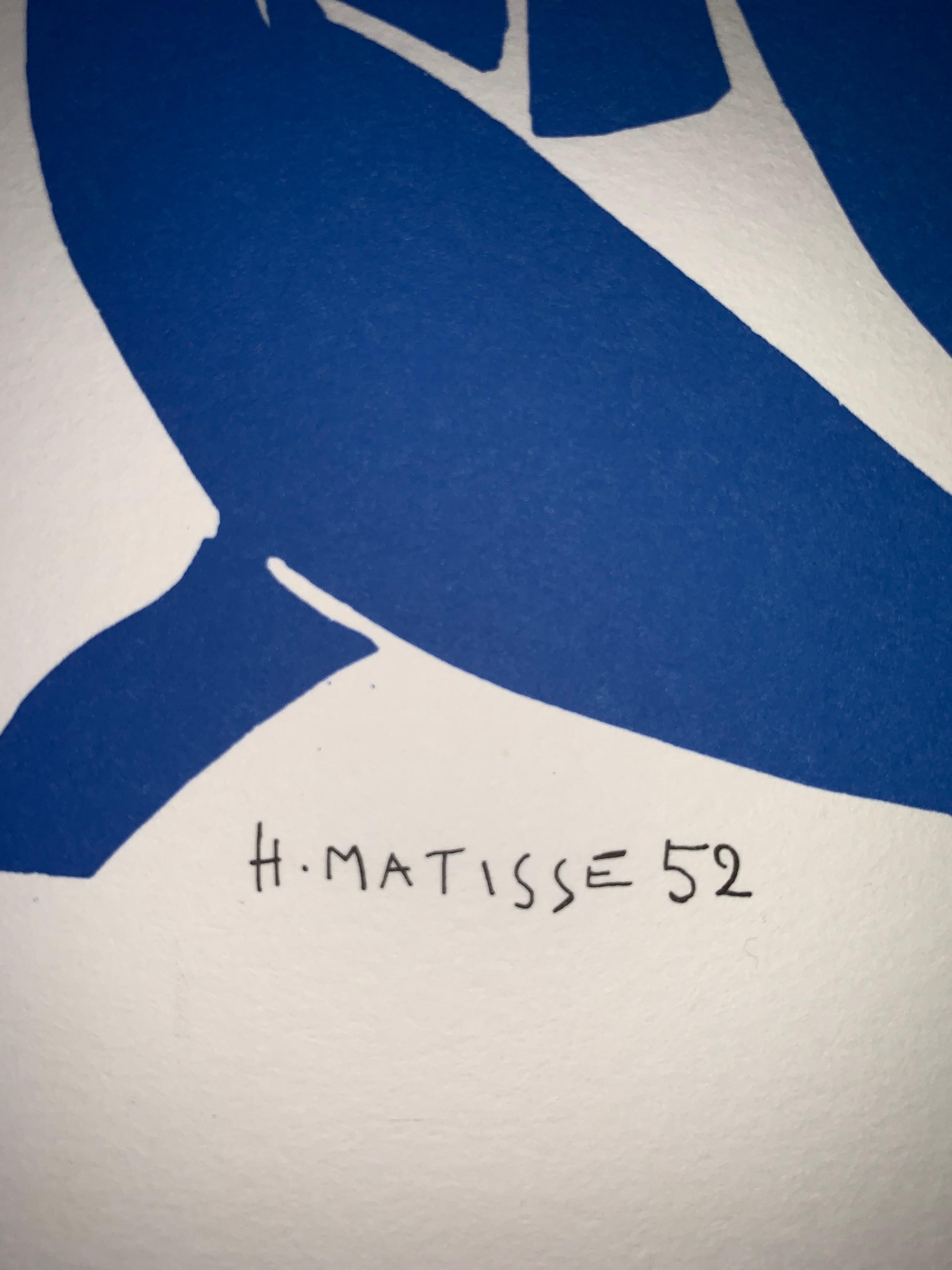 Nu Bleu II-Platte signiert - Henri Matisse Farblithographie - 2007 (Fauvismus), Print, von (after) Henri Matisse