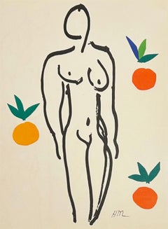 Desnudo con naranjas