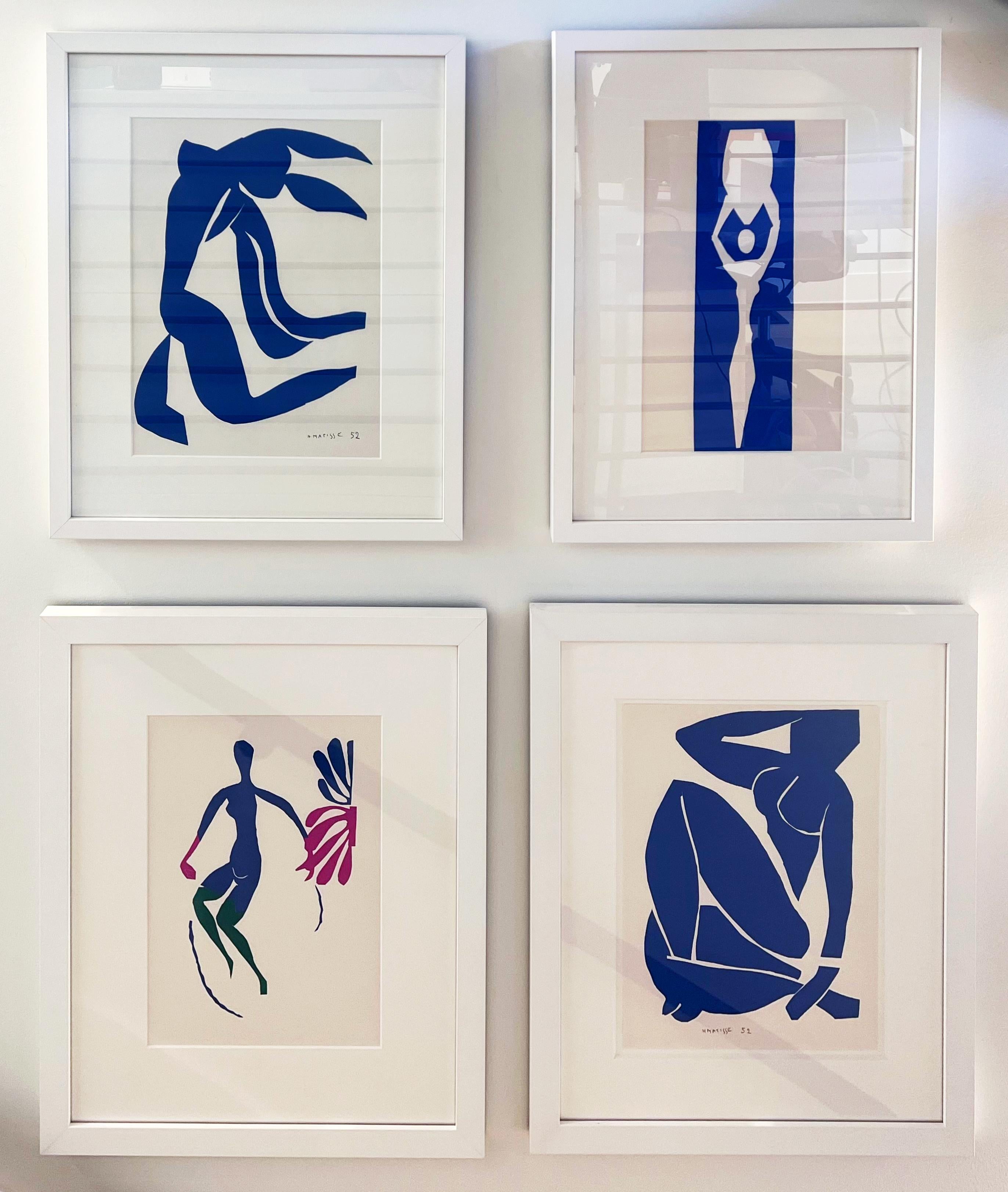 Nus Bleus III, from 1958 The Last Works of Henri Matisse - Blue Figurative Print by (after) Henri Matisse