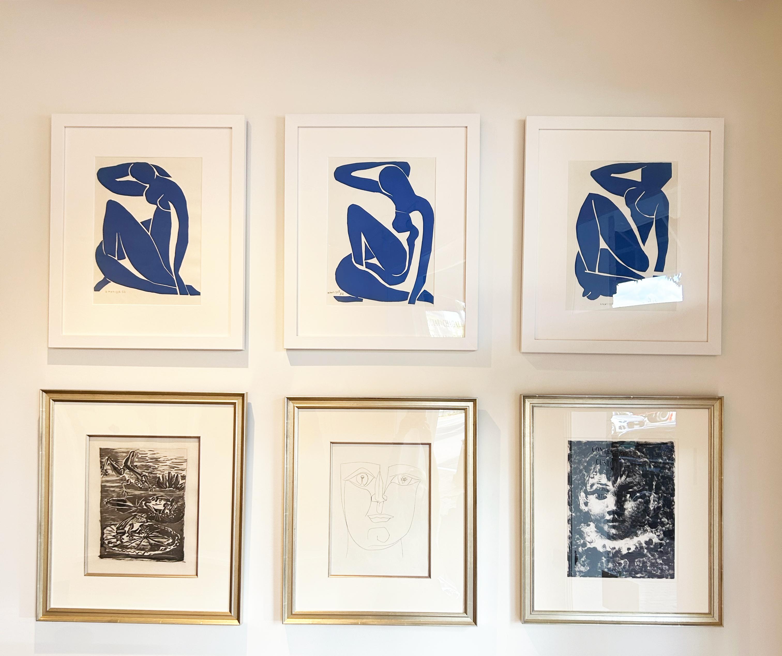 Artist: Henri Matisse (after)
Title: Nus Bleus III
Portfolio: The Last Works of Henri Matisse 
Medium: Lithograph
Year: 1958
Edition: 2000
Framed Size: 22
