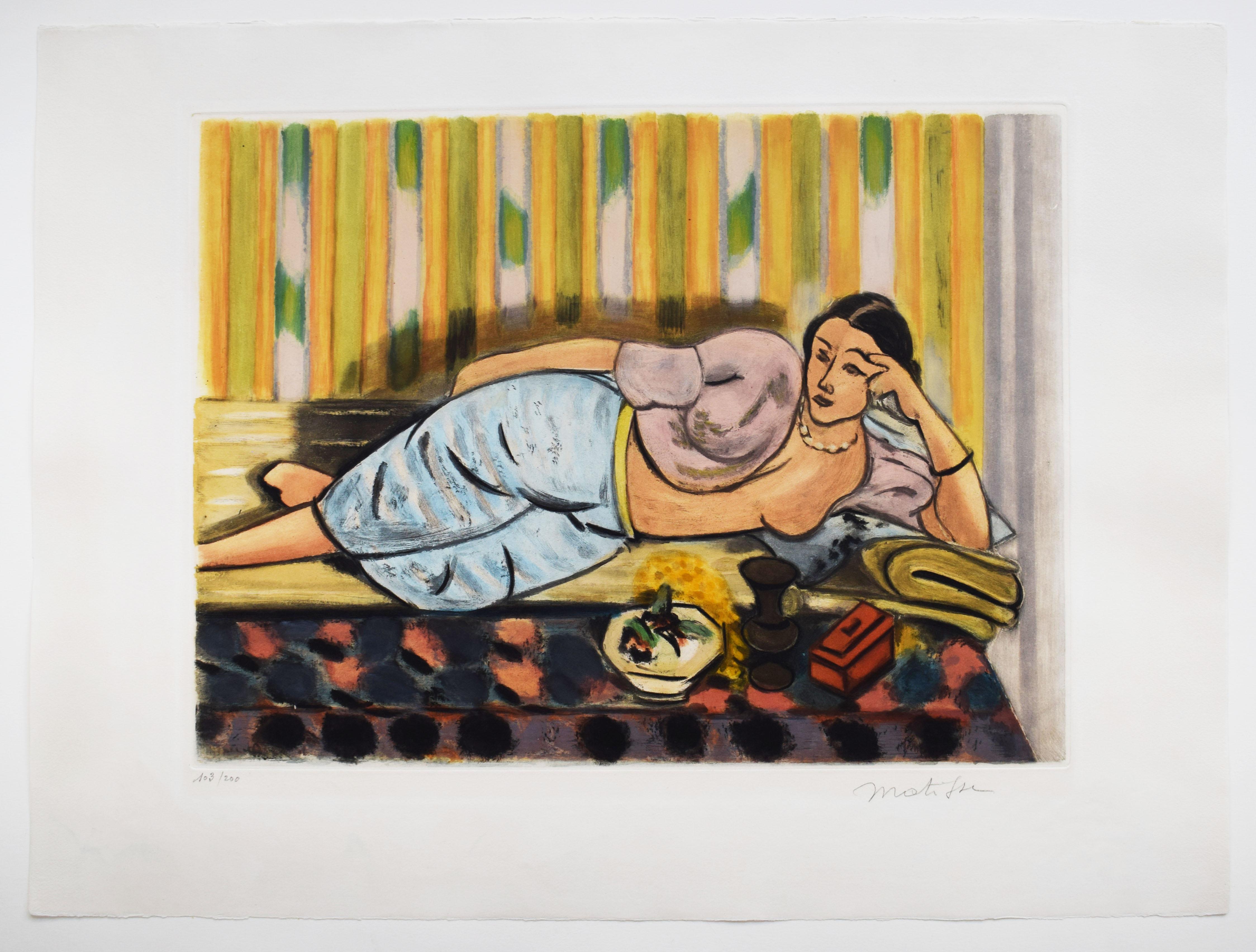 Odalisca con il forziere rosso - Odalisca francese Fauvusm - Print di (after) Henri Matisse