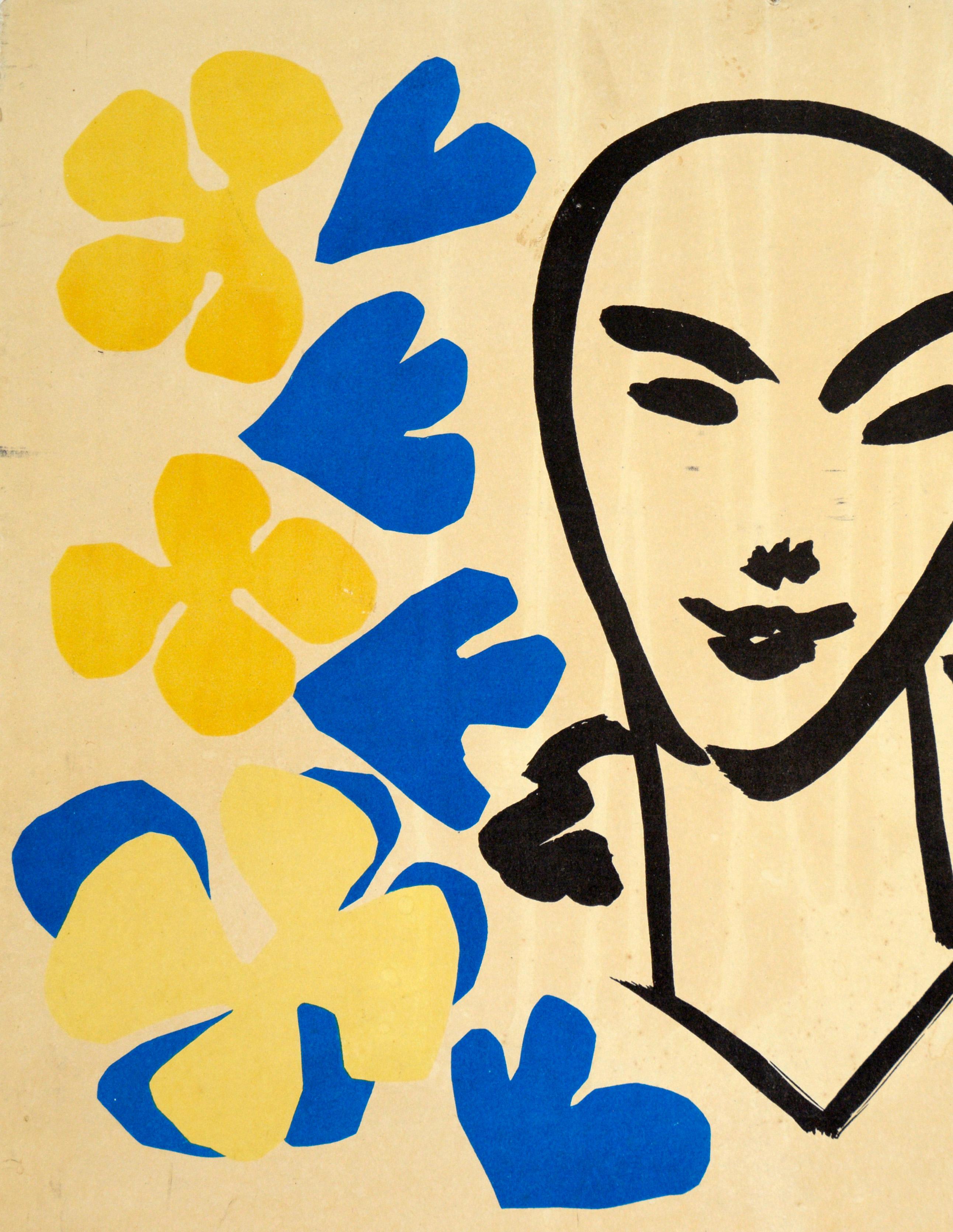 Original Vintage Henri Matisse Exhibition Poster, The Tate Gallery, 1953 - Print by (after) Henri Matisse