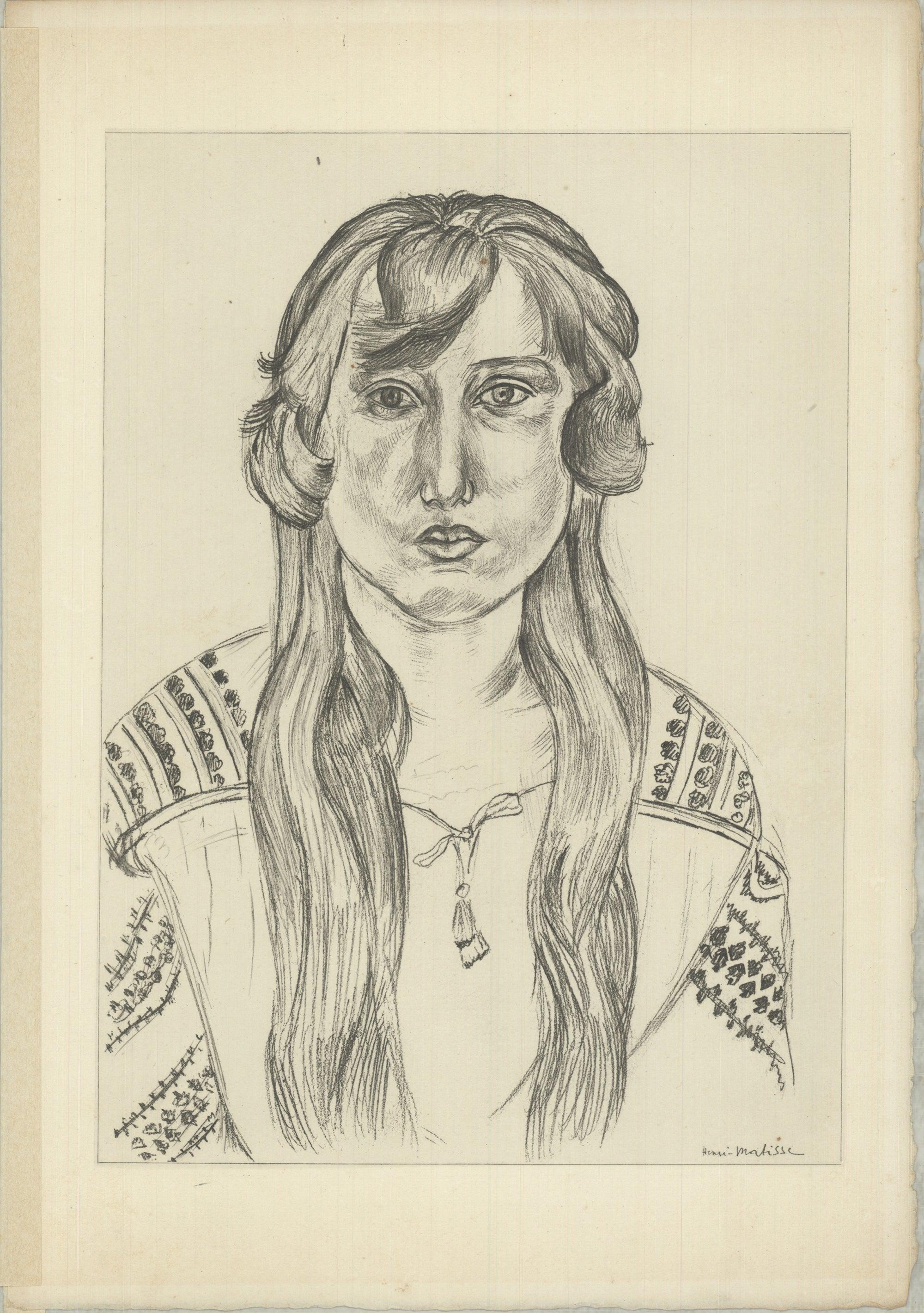 Planche XL Portrait - Print by (after) Henri Matisse