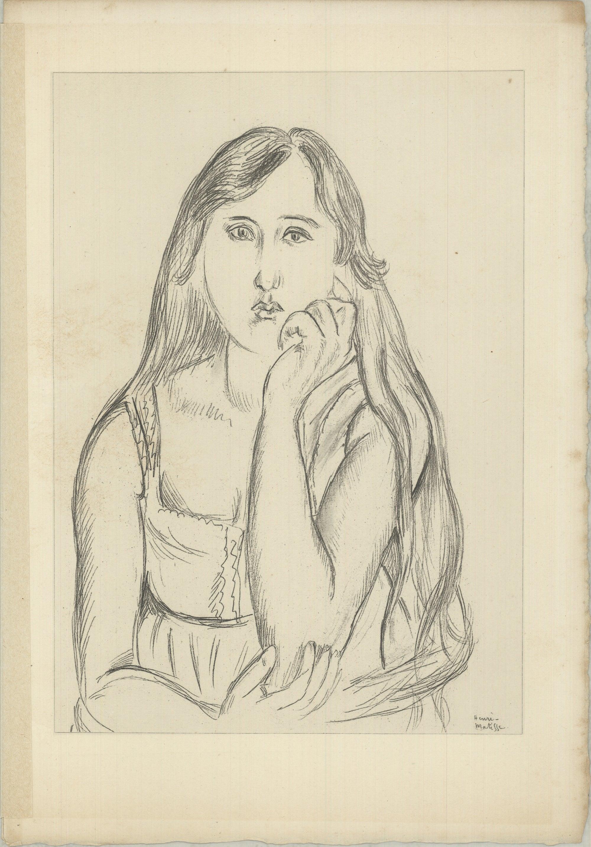 Matisse Thoughts from 50 Drawings portfolio - Print by (after) Henri Matisse