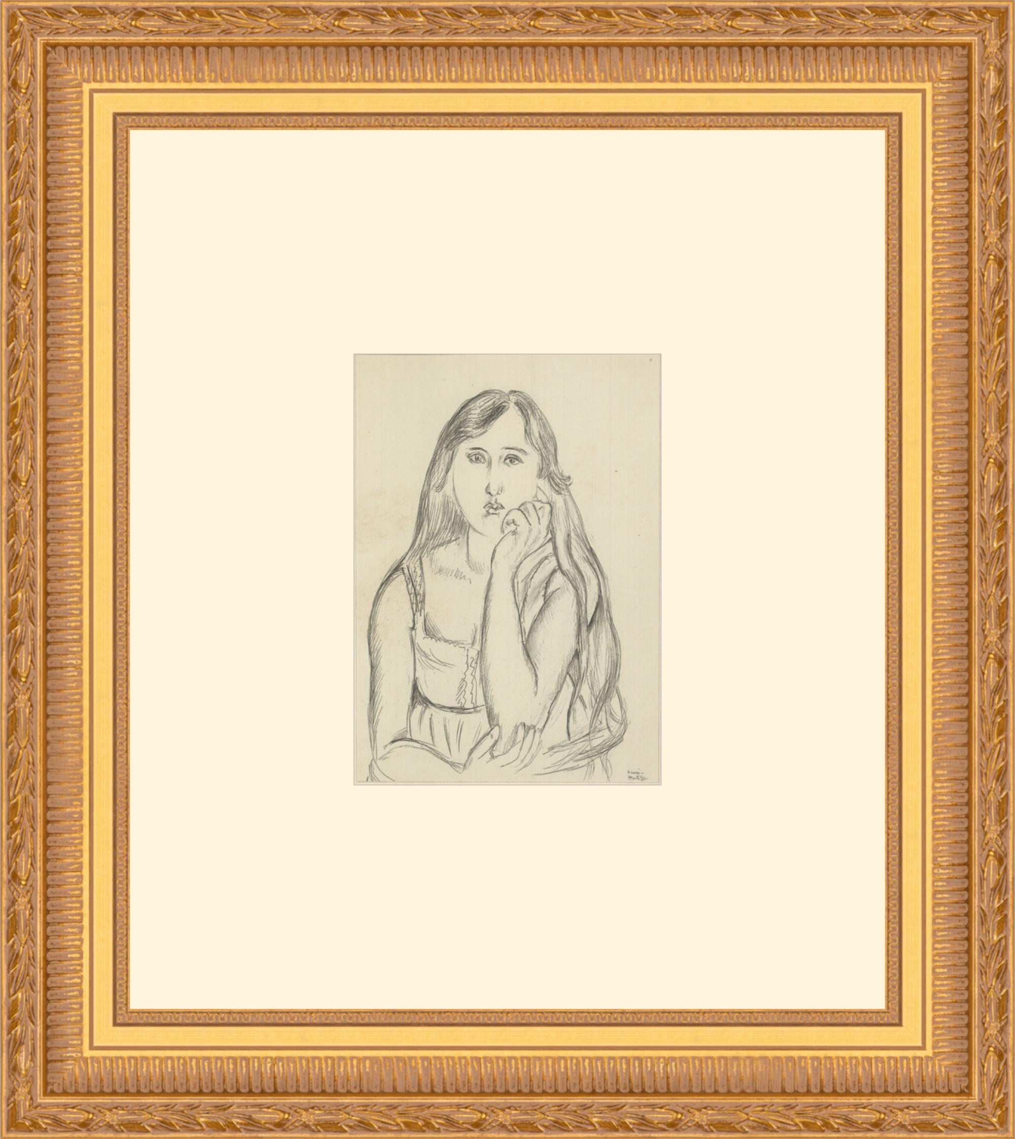 (after) Henri Matisse Portrait Print - Matisse Thoughts from 50 Drawings portfolio