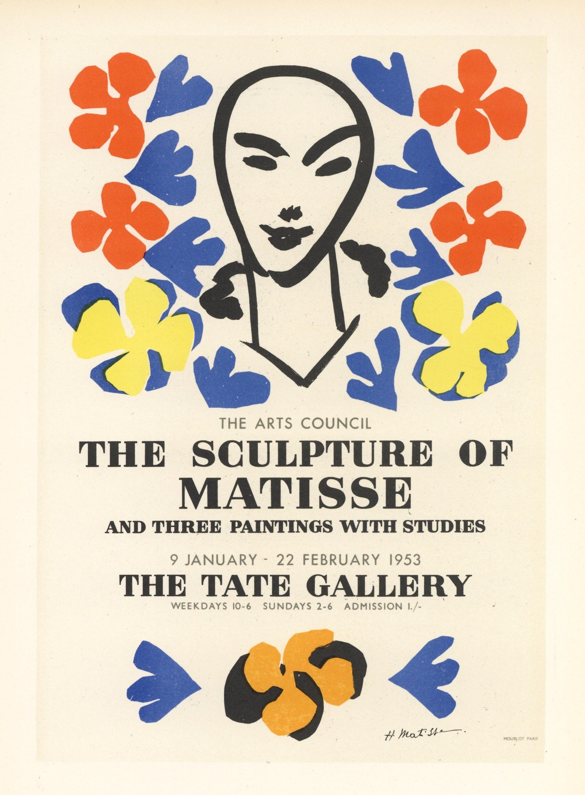 Portrait Print di (after) Henri Matisse - "Poster litografico "Scultura di Matisse