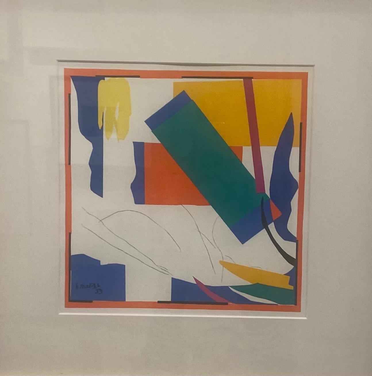 (after) Henri Matisse Abstract Print - Souvenir d'Océanie- lithograph from latest works of Matisse modern abstract art