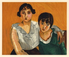 Vintage "The Two Sisters" lithograph
