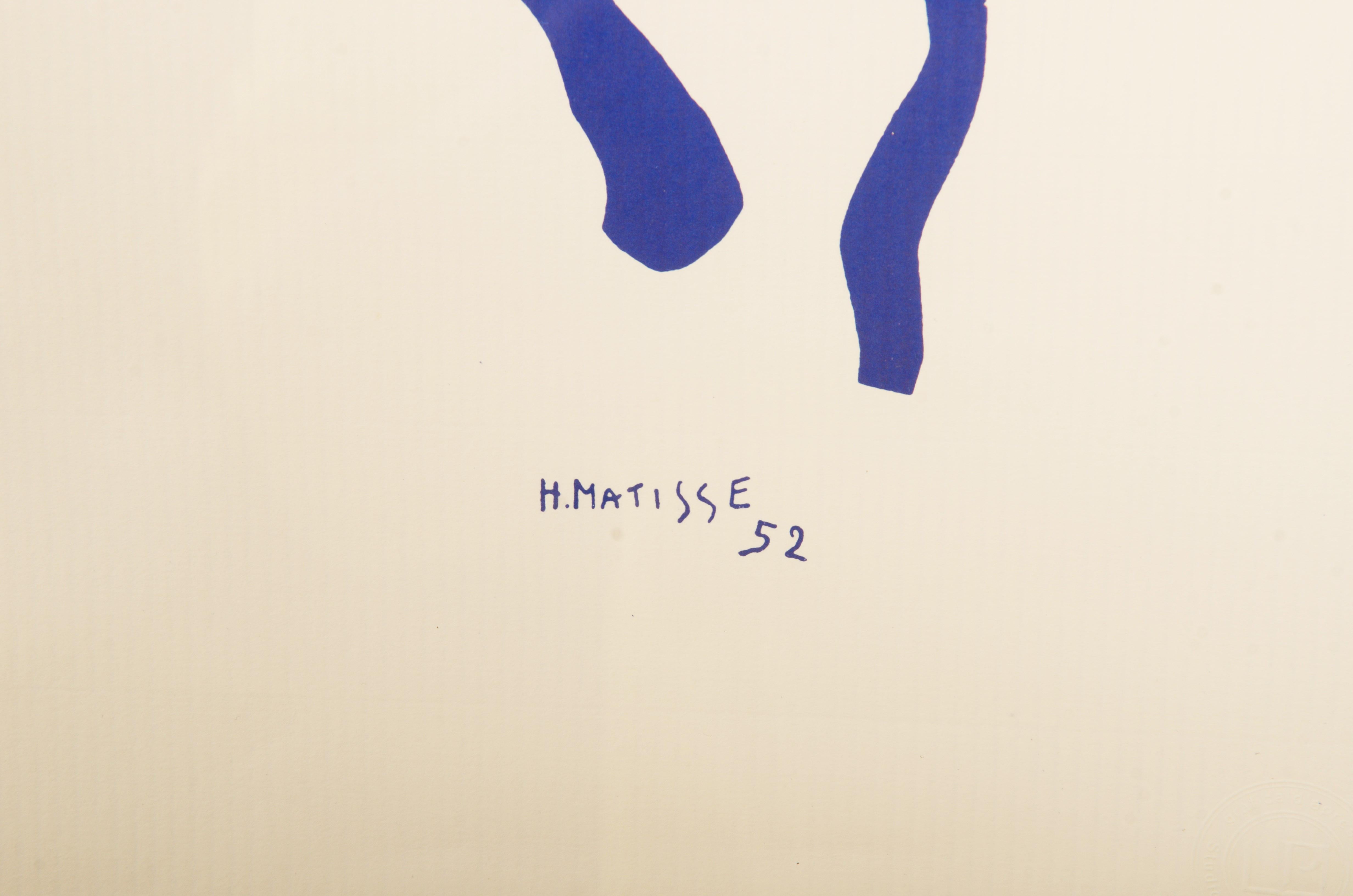 After Henri Matisse Ragazza Che Salta La Corda 'Rope Jumping Girl', Certificate For Sale 3