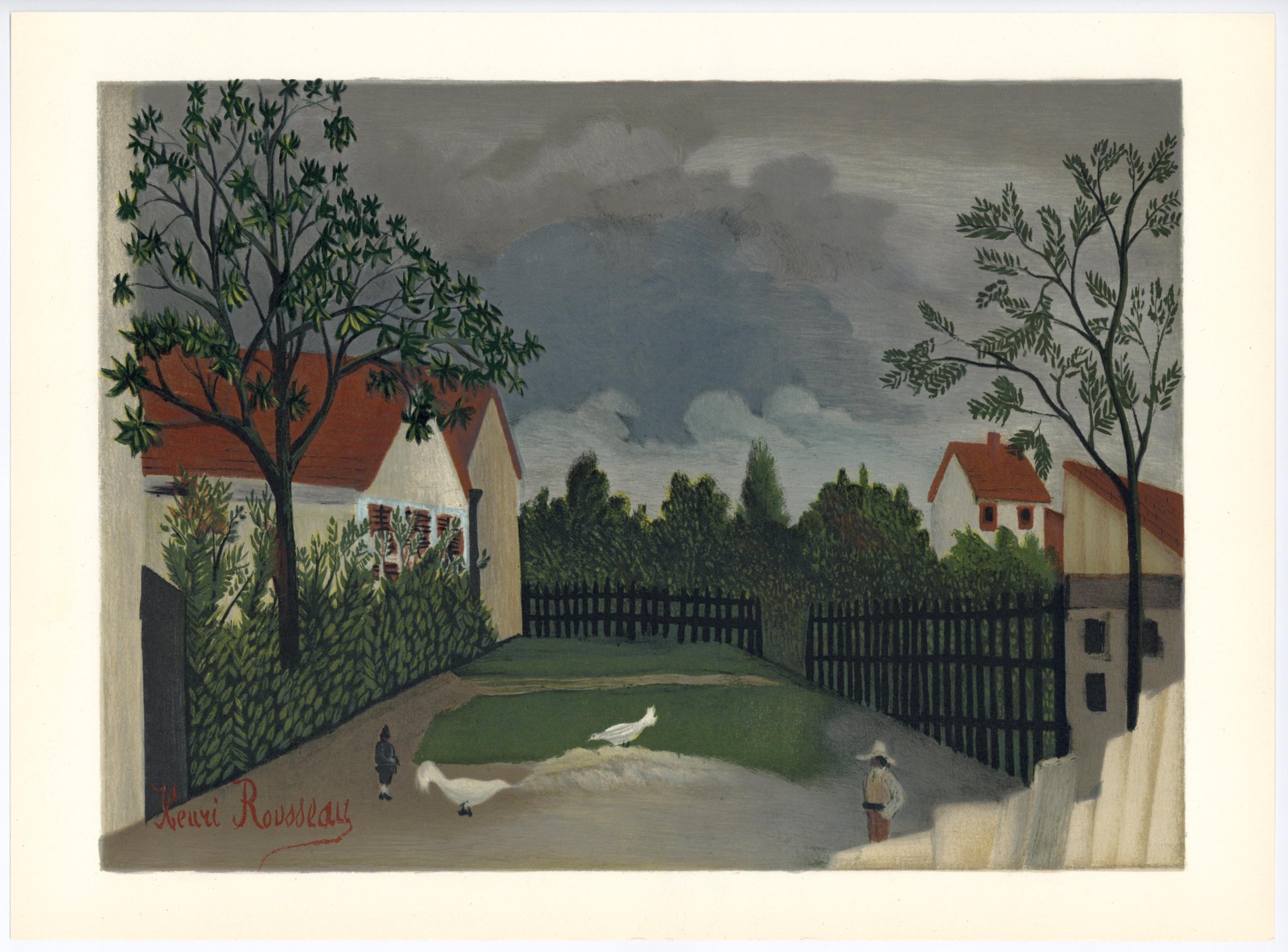 "La Rue" lithograph - Print by (after) Henri Rousseau