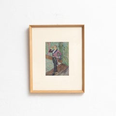 After Henri De Toulouse-Lautrec, Figurative, 1952, Color Cliché Print, Framed