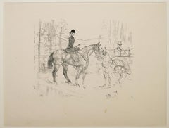 Amazone et Tonneau- Original Litho by Mourlot After H. de Toulouse-Lautrec 