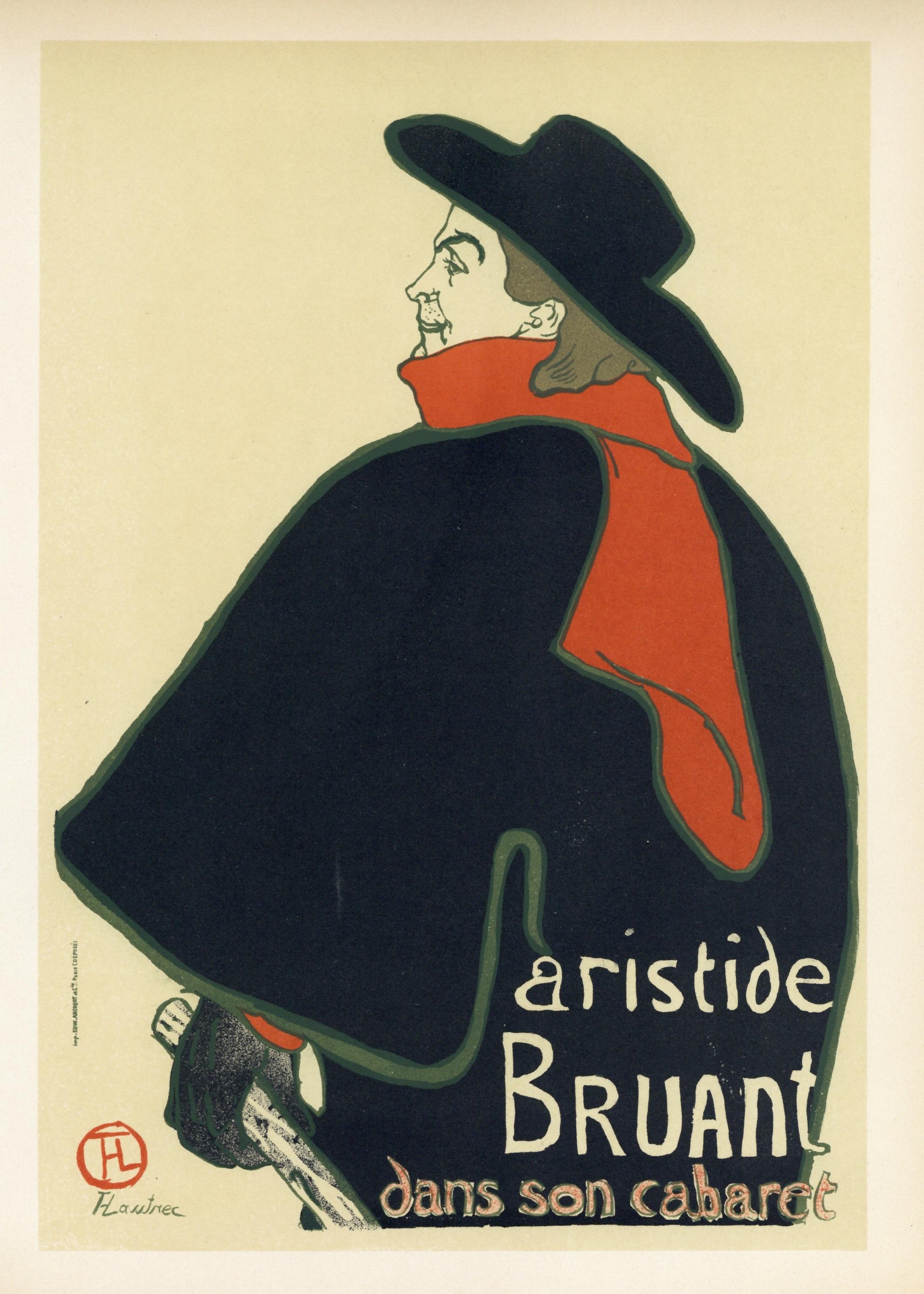 "Aristide Bruant" lithograph poster - Print by (After) Henri Toulouse Lautrec