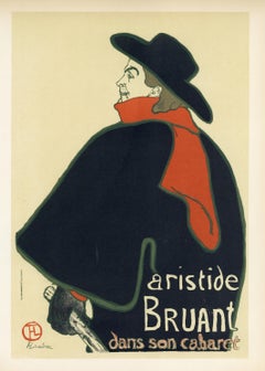 Vintage "Aristide Bruant" lithograph poster