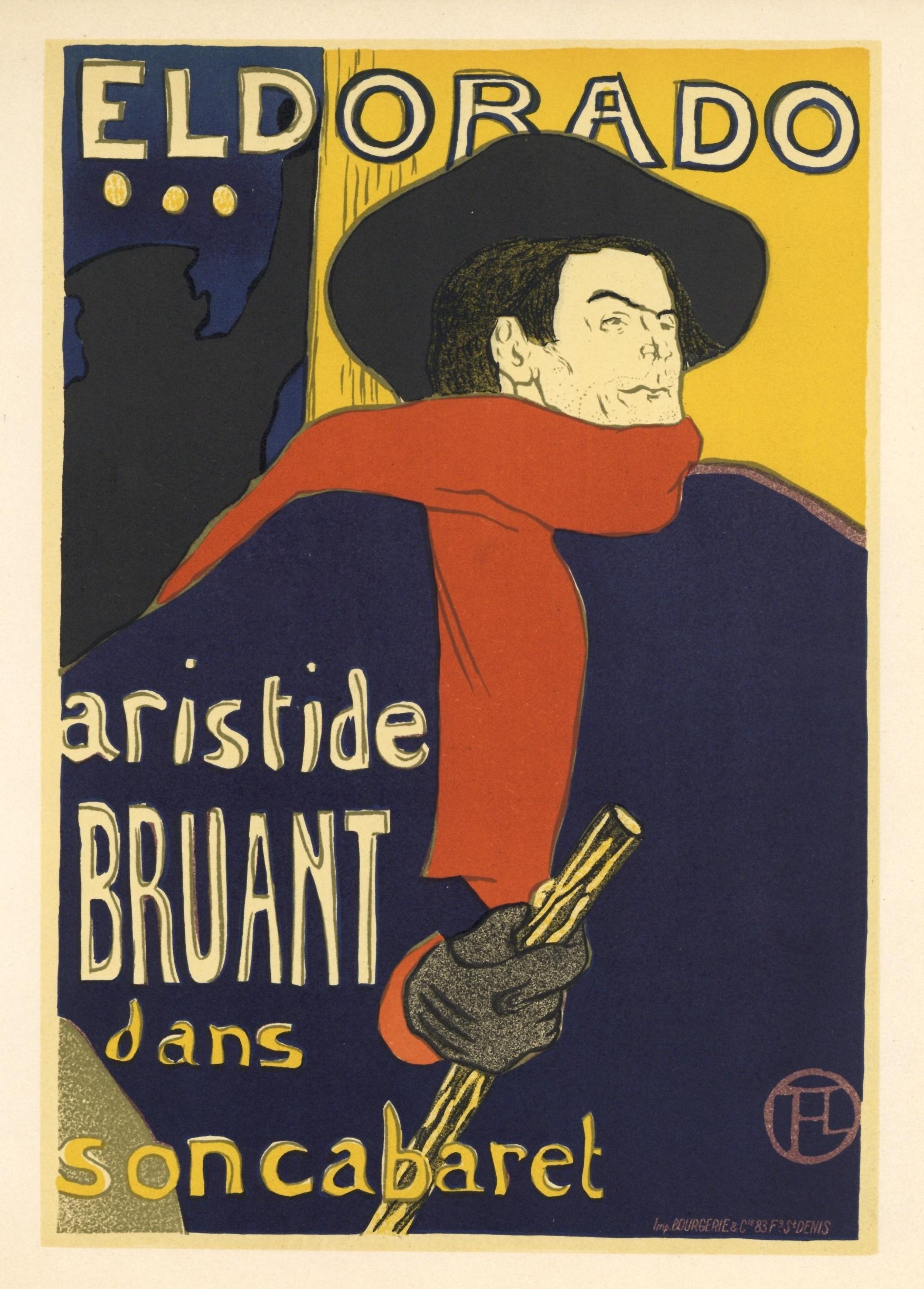 "Aristide Bruant" lithograph poster - Print by (After) Henri Toulouse Lautrec