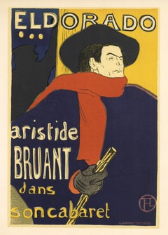 "Affiche lithographique "Aristide Bruant