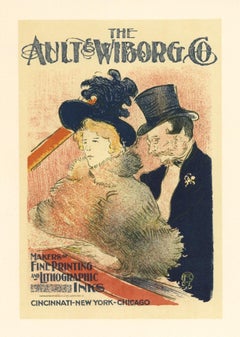 Vintage "Au Concert" lithograph poster